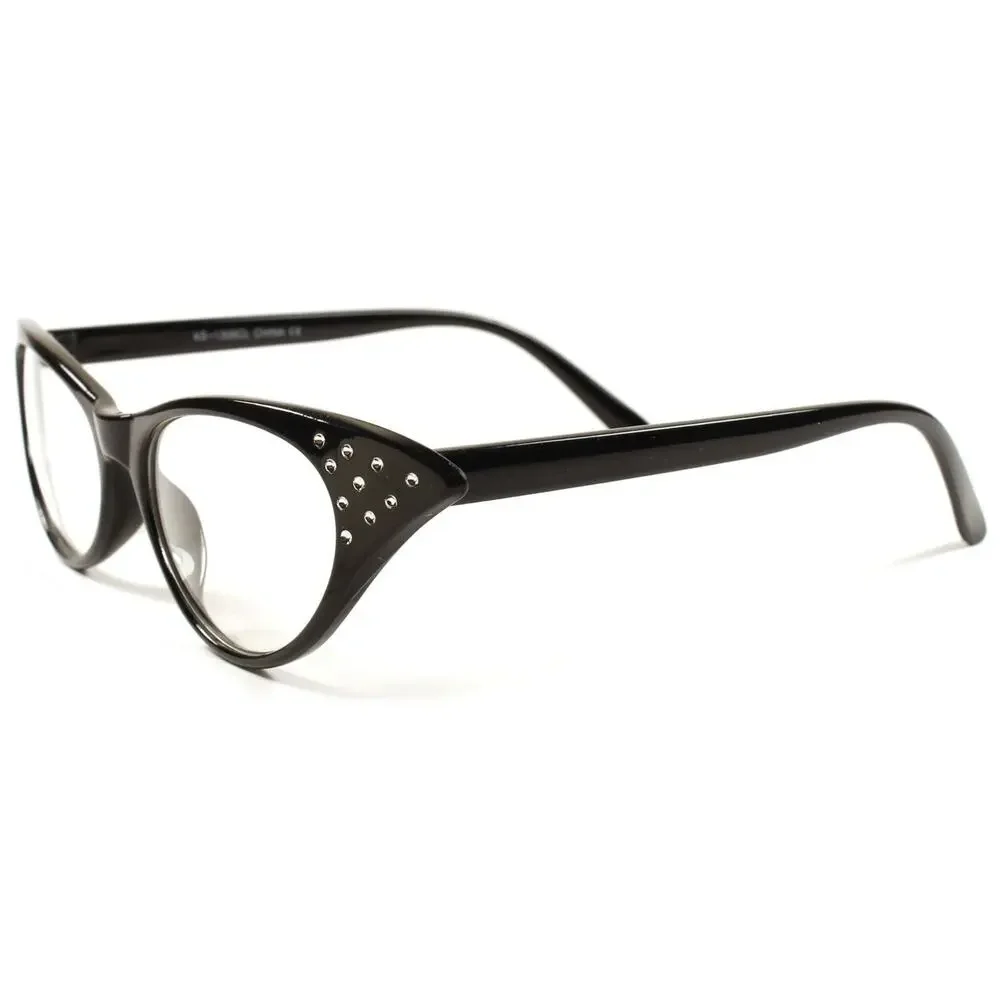 Fashion Celebrity Vintage Black Cat Eye Frame Womens Clear Lens Eye Glasses